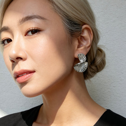 Twisted Shell Statement Earrings