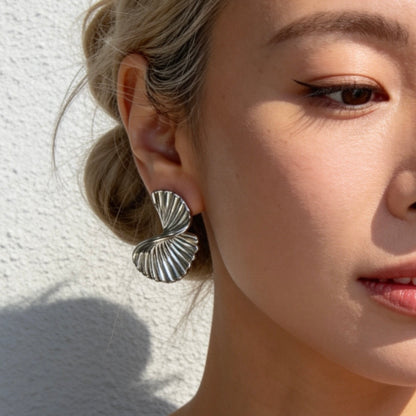 Twisted Shell Statement Earrings