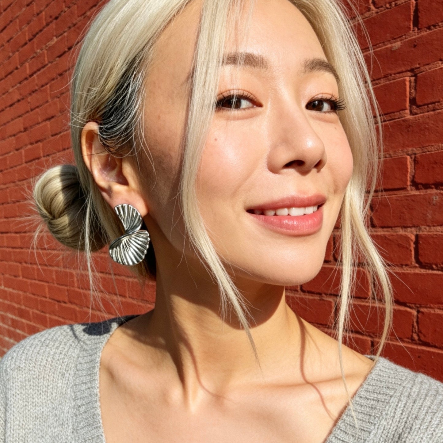 Twisted Shell Statement Earrings