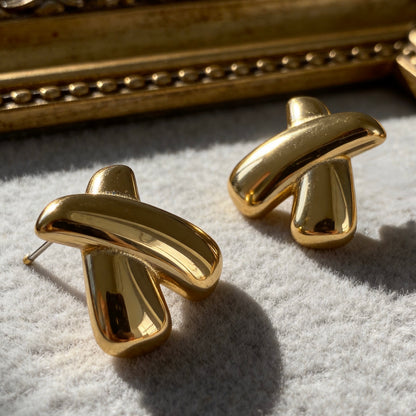 Abstract Curve Stud Earrings