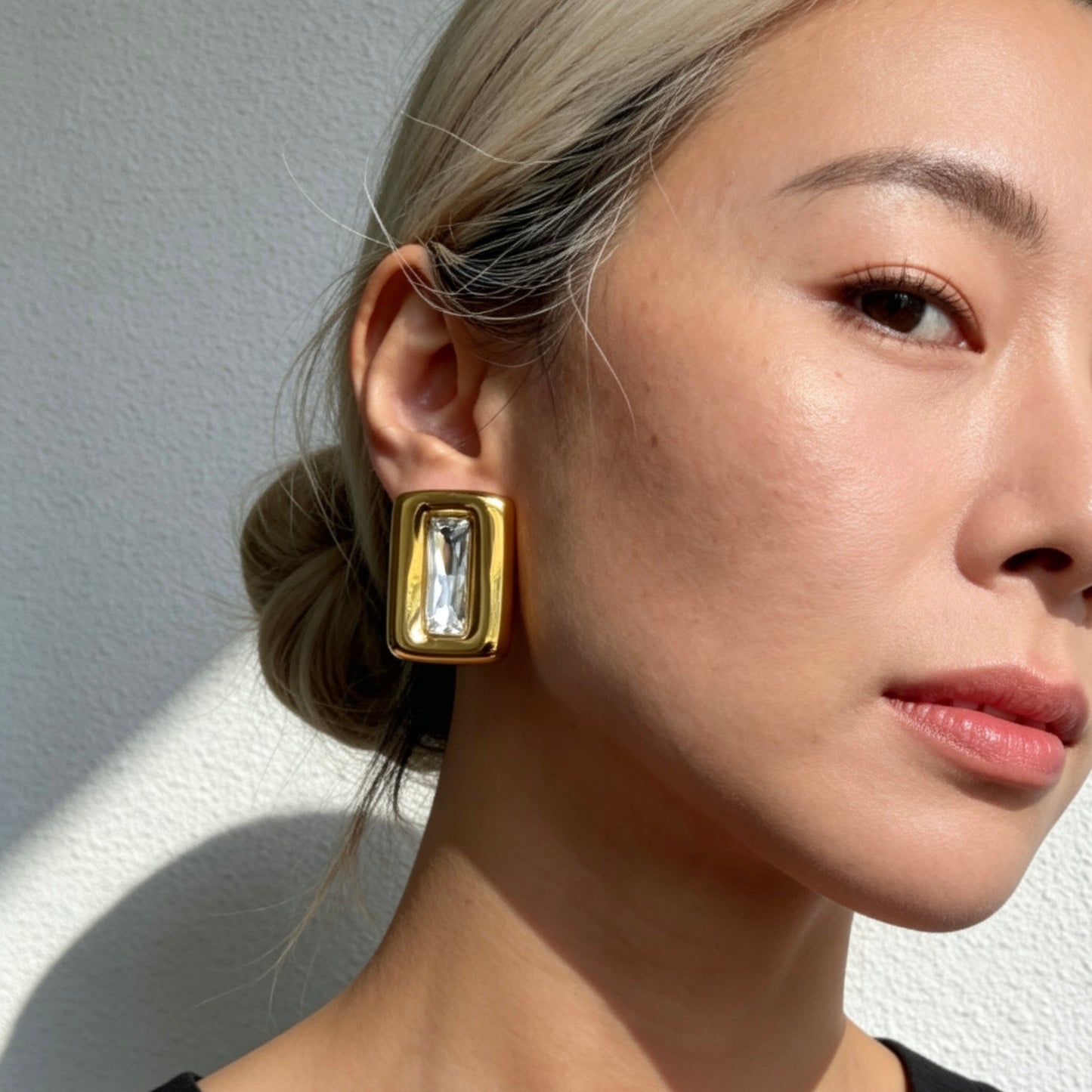 Baguette Crystal Stud Earrings