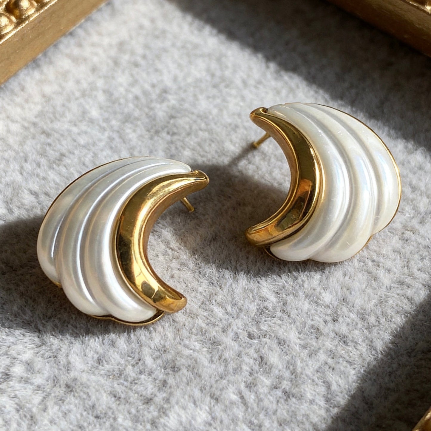 Pearl Wave Statement Earrings