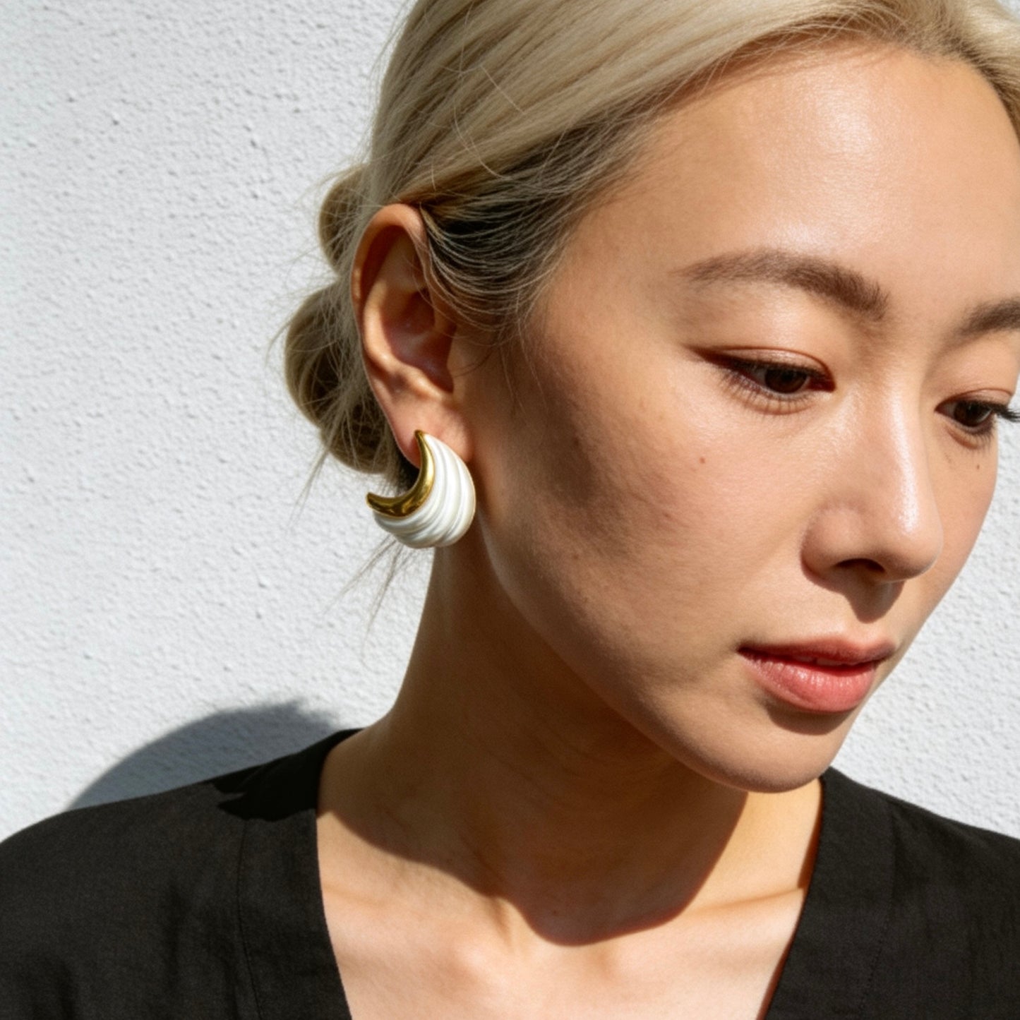 Pearl Wave Statement Earrings