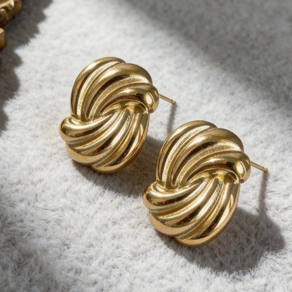 Twisted Knot Stud Earrings