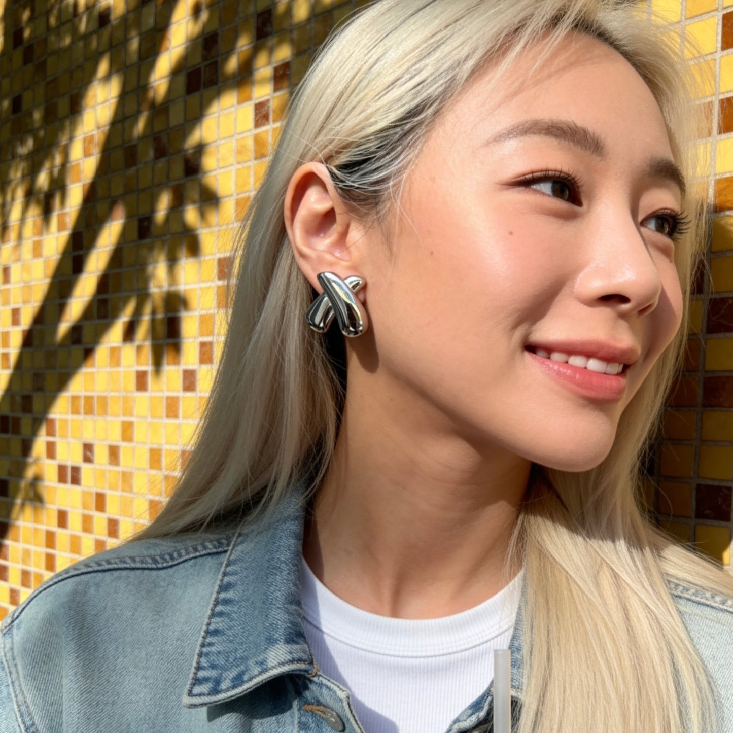 Abstract Curve Stud Earrings
