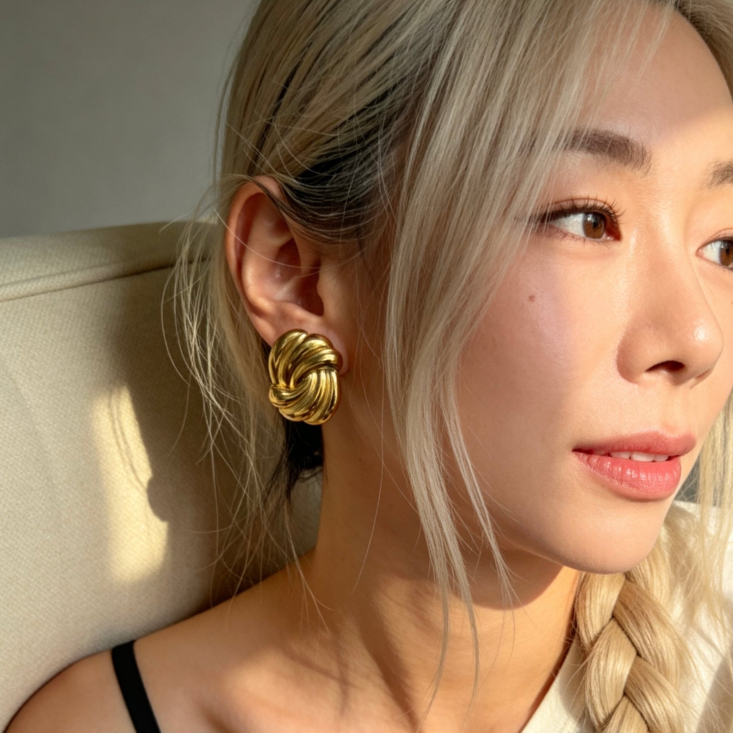 Twisted Knot Stud Earrings