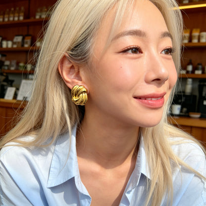 Twisted Knot Stud Earrings