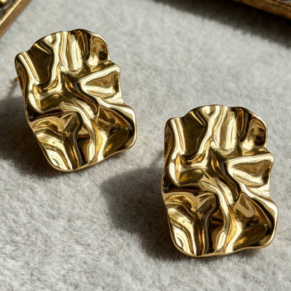 Abstract Texture Stud Earrings