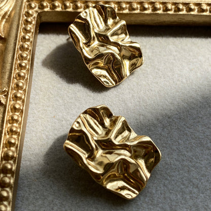 Abstract Texture Stud Earrings