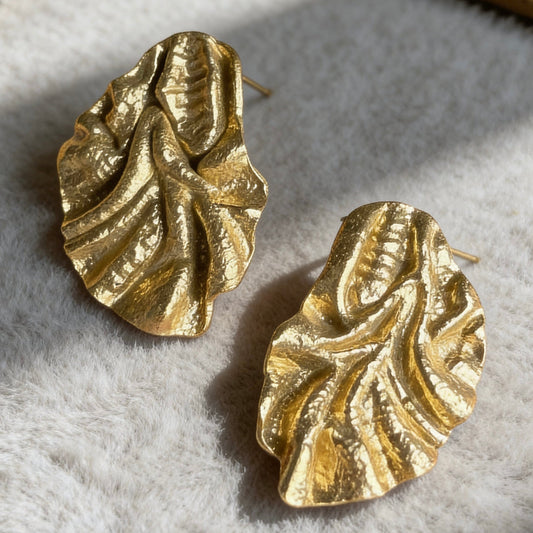 Abstract Texture Statement Earrings