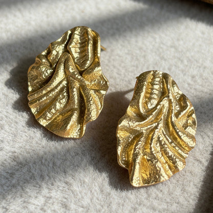 Abstract Texture Statement Earrings