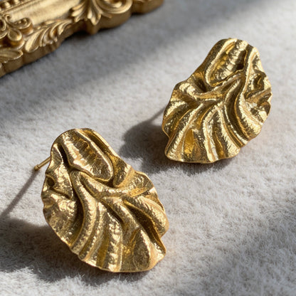 Abstract Texture Statement Earrings