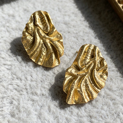 Abstract Texture Statement Earrings