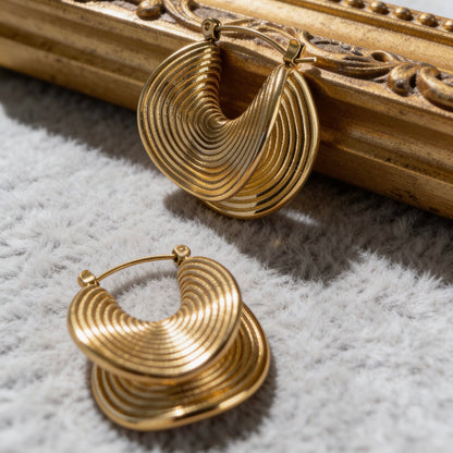 Textured Hoop Statement Earrings