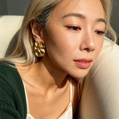 Abstract Texture Stud Earrings