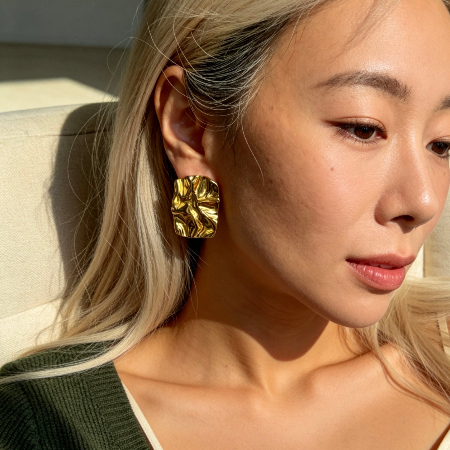 Abstract Texture Stud Earrings