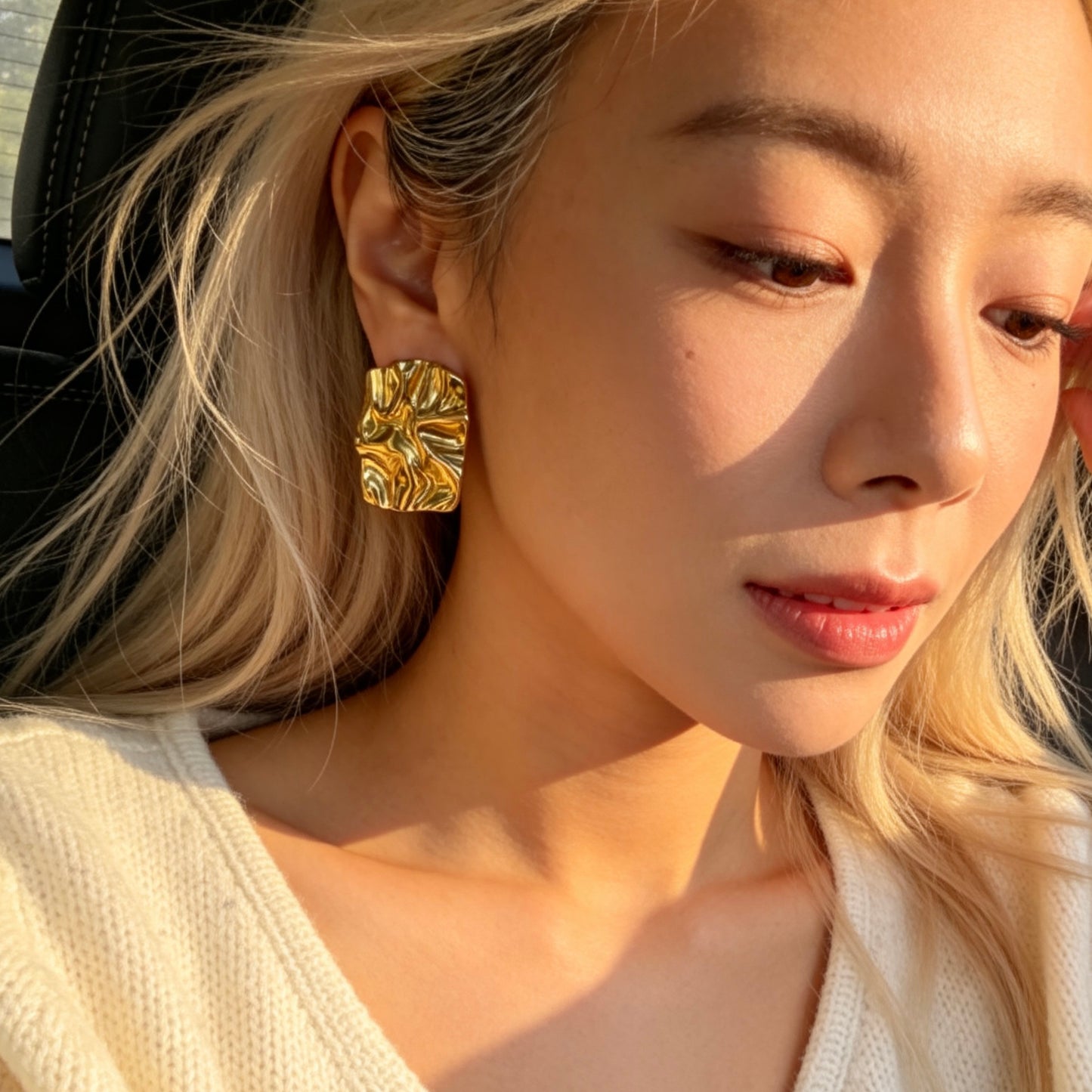 Abstract Texture Stud Earrings