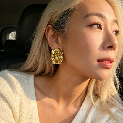 Abstract Texture Stud Earrings