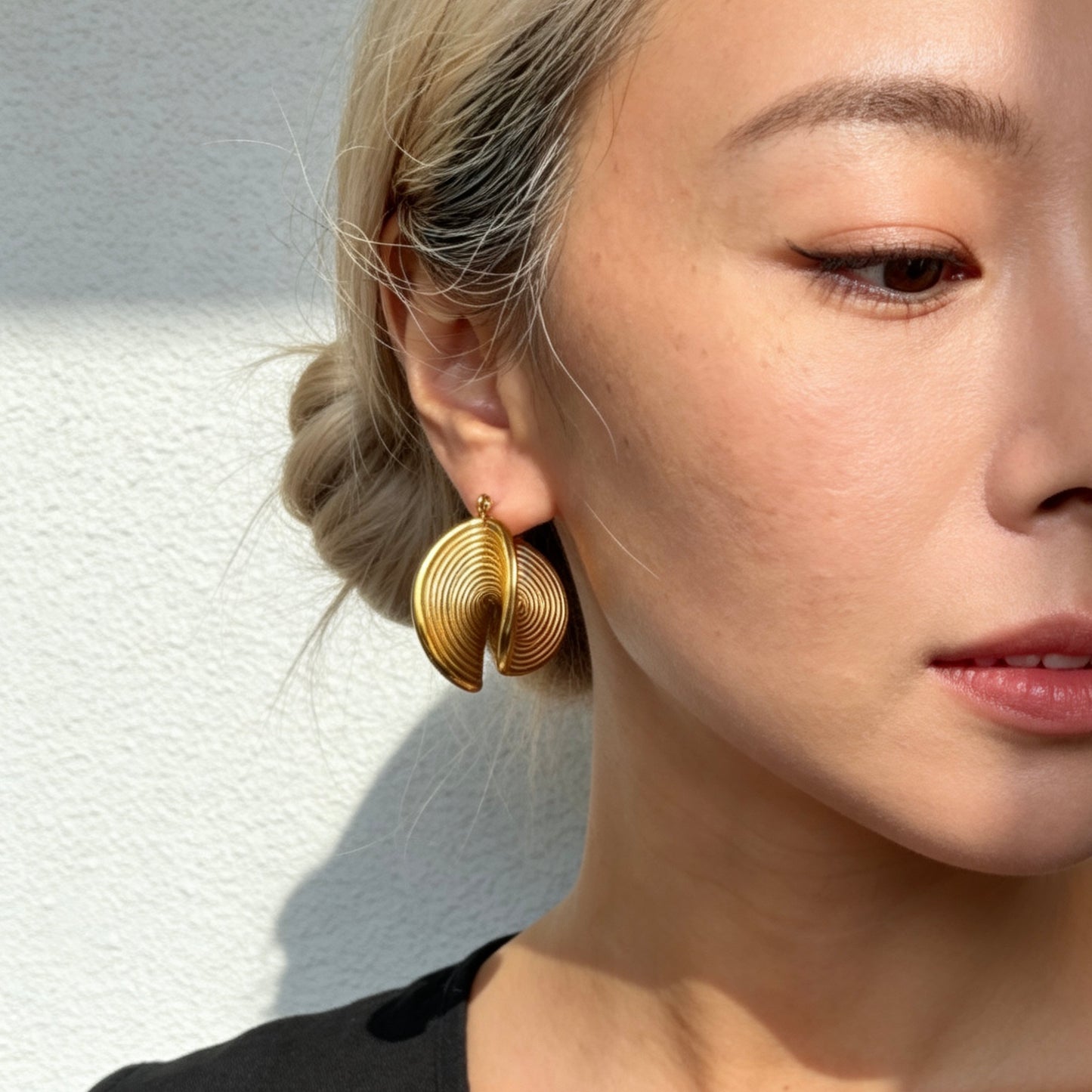 Textured Hoop Statement Earrings