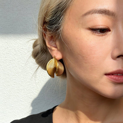 Textured Hoop Statement Earrings