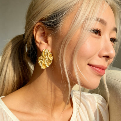 Abstract Texture Statement Earrings