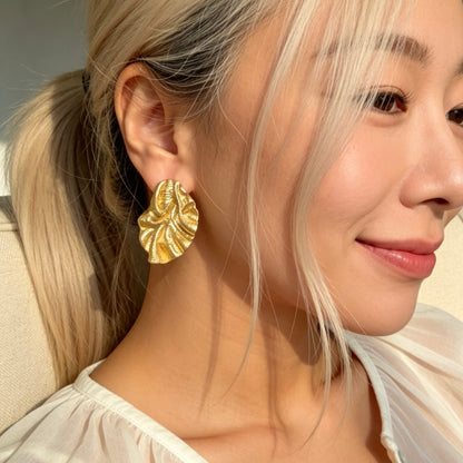 Abstract Texture Statement Earrings