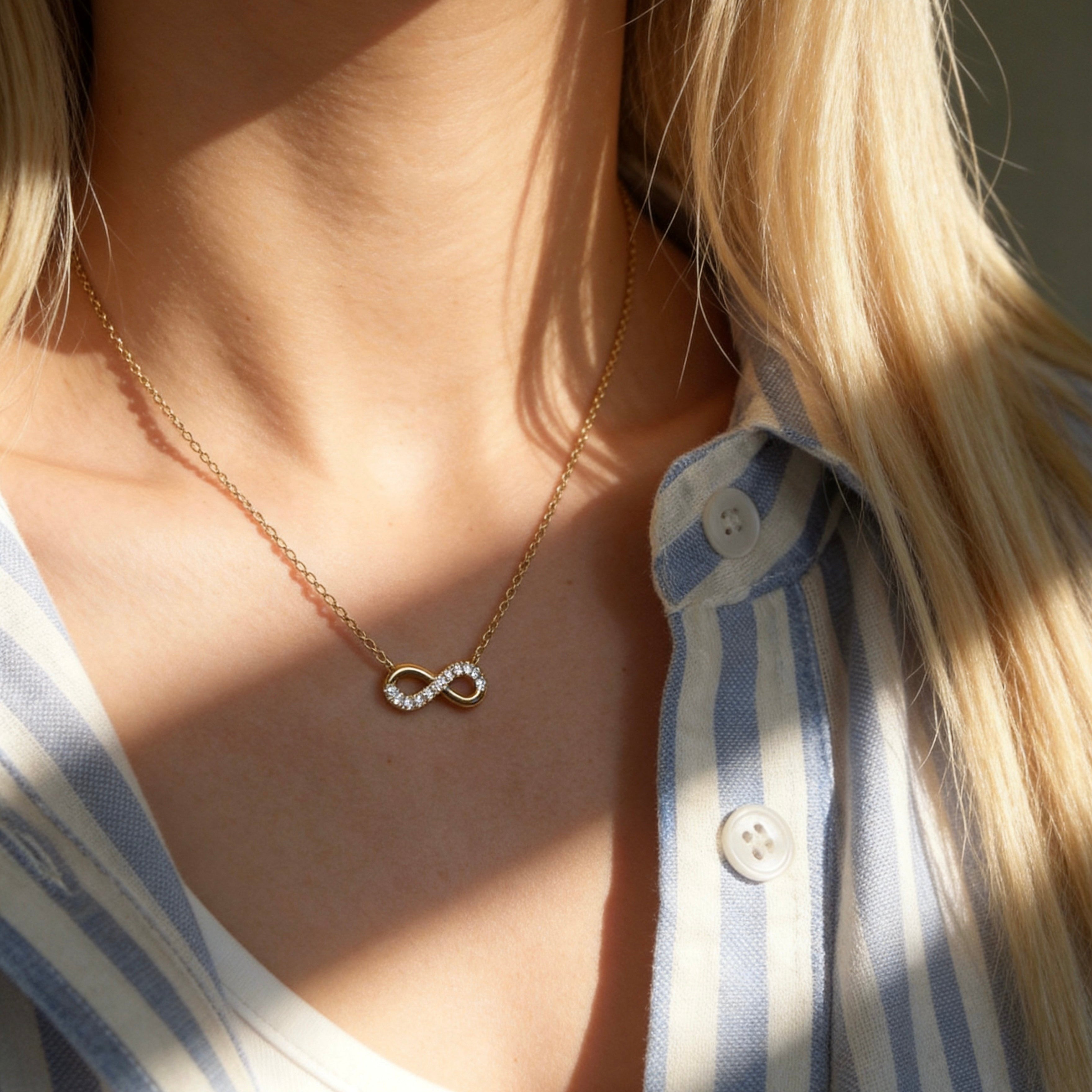 Crystal Infinity Symbol Necklace