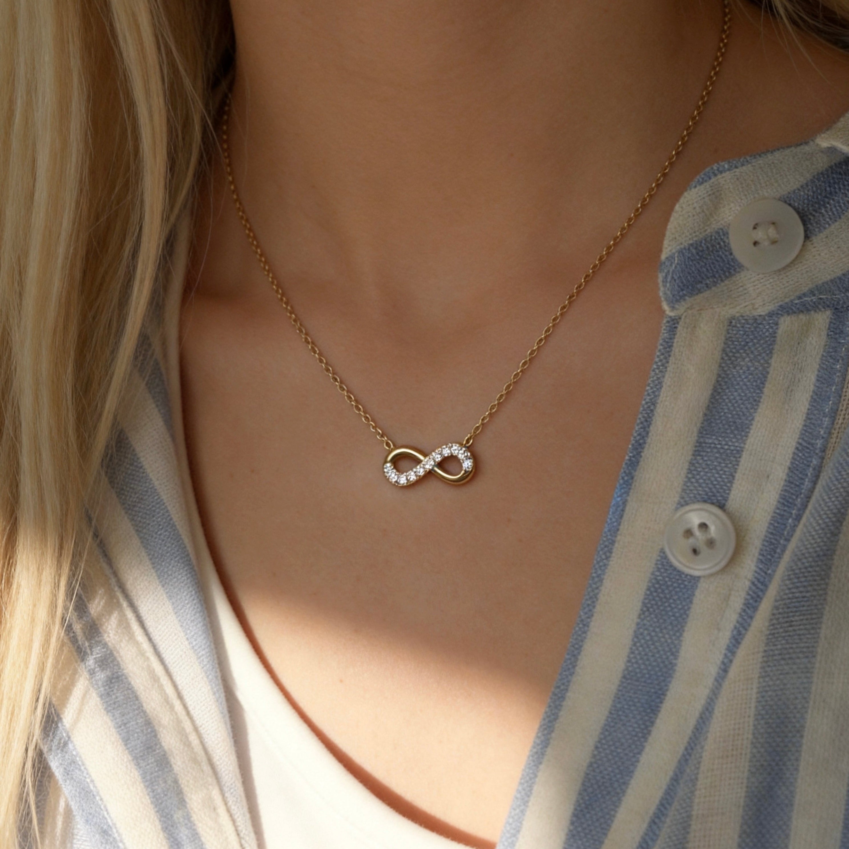 Crystal Infinity Symbol Necklace