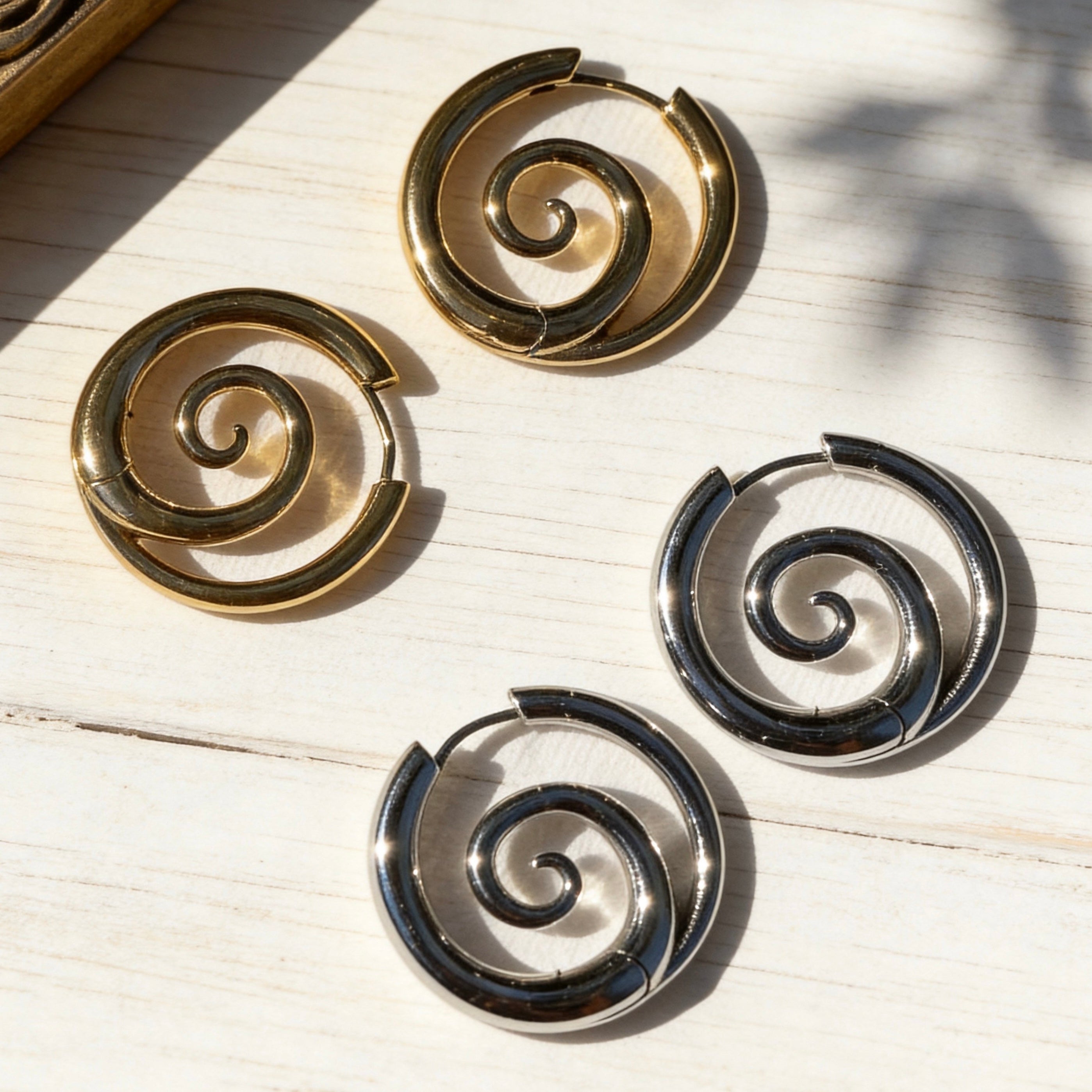 Spiral Hoop Earring Series