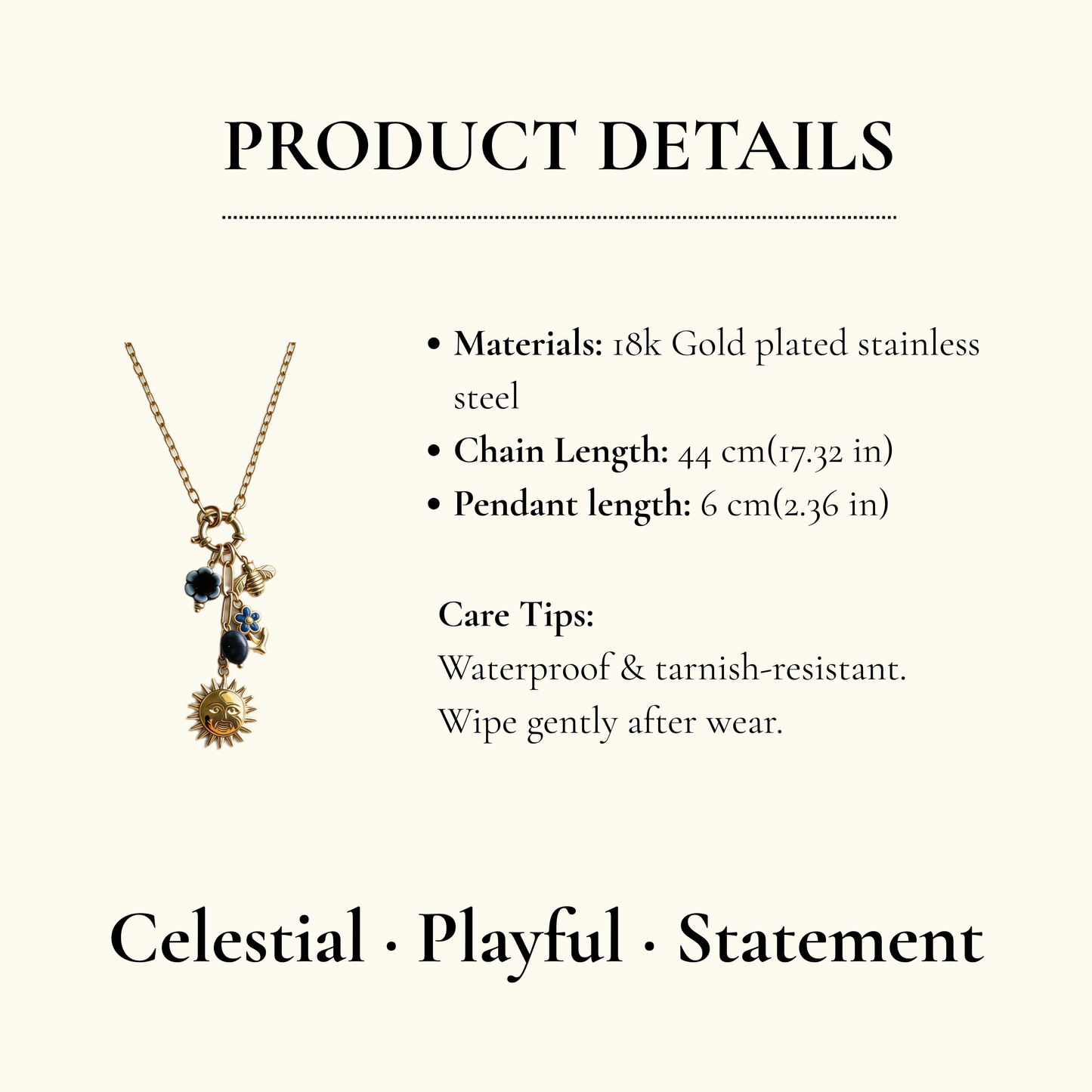 Celestial Charm Statement Necklace