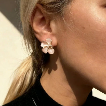 Blush Pink Petal Earrings